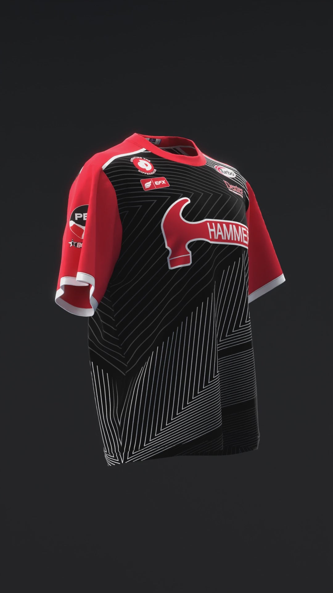 MARSHALL KENT 2024 - CLEAN LINES - RED BLACK - BOWLING JERSEY