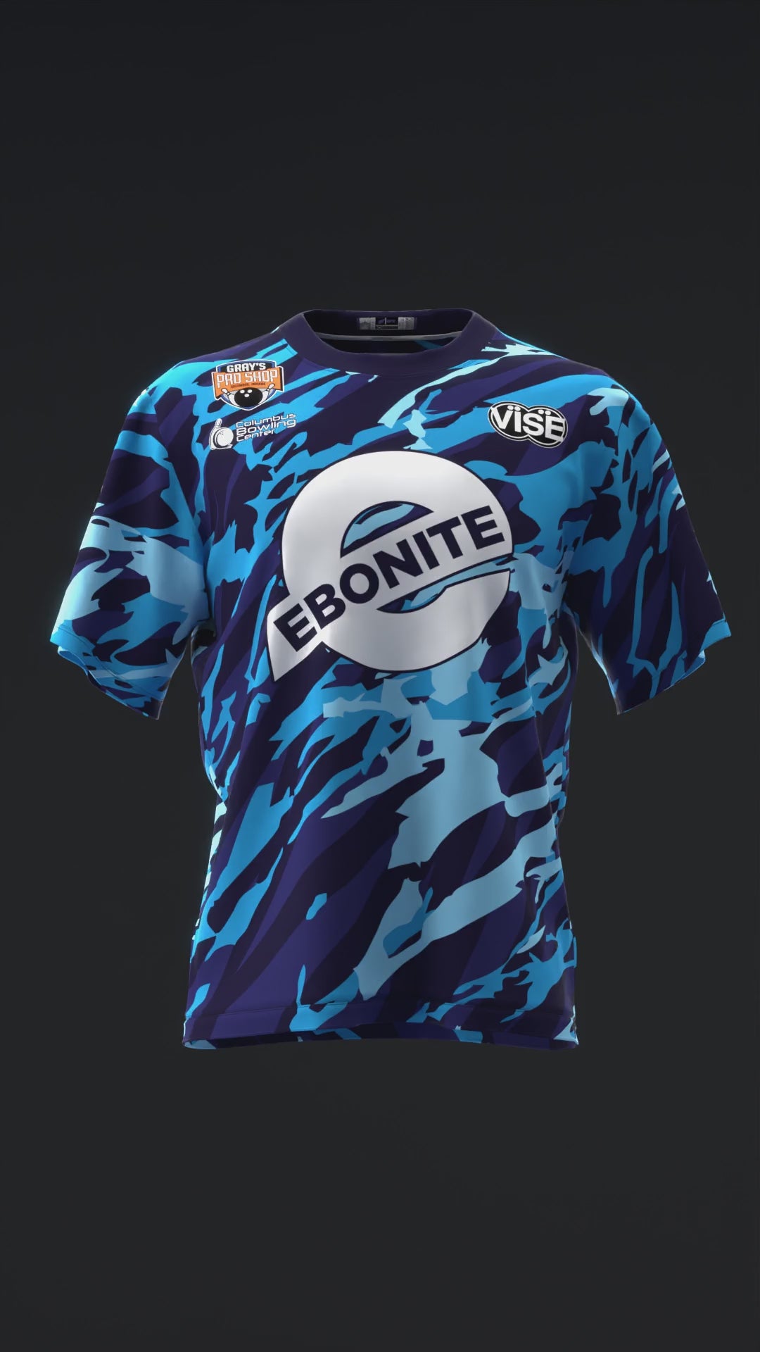 MATT SANDERS 2025 - ELBRAM - PURPLE BLUE - BOWLING JERSEY