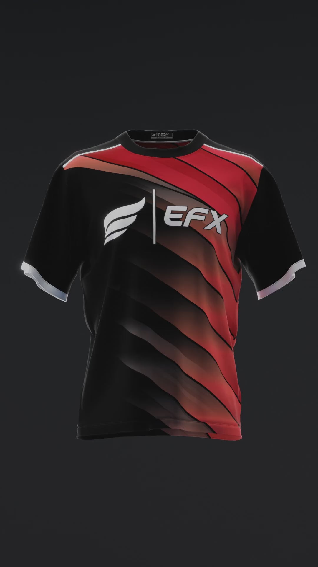 Abstract Grid - Black Red - Bowling Jersey