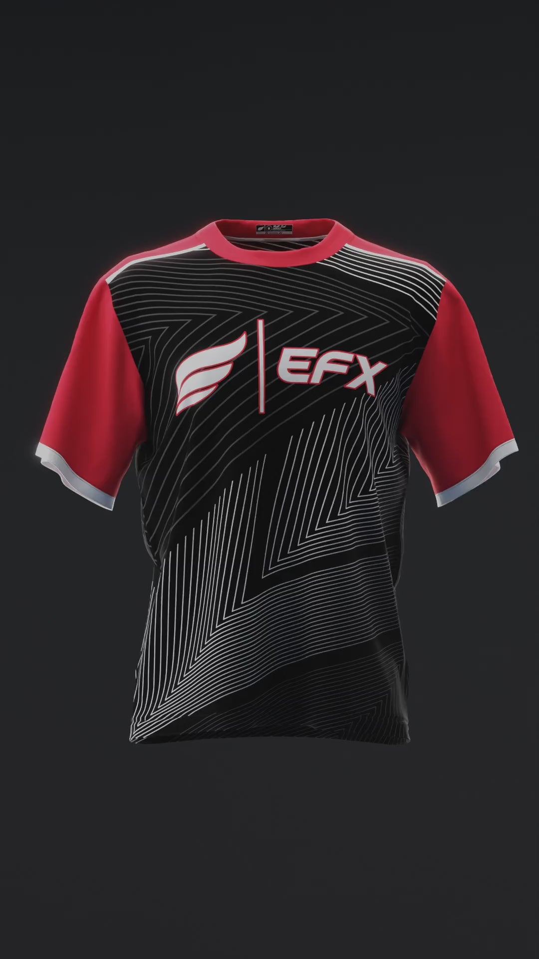 Clean Lines - Red Black - Bowling Jersey