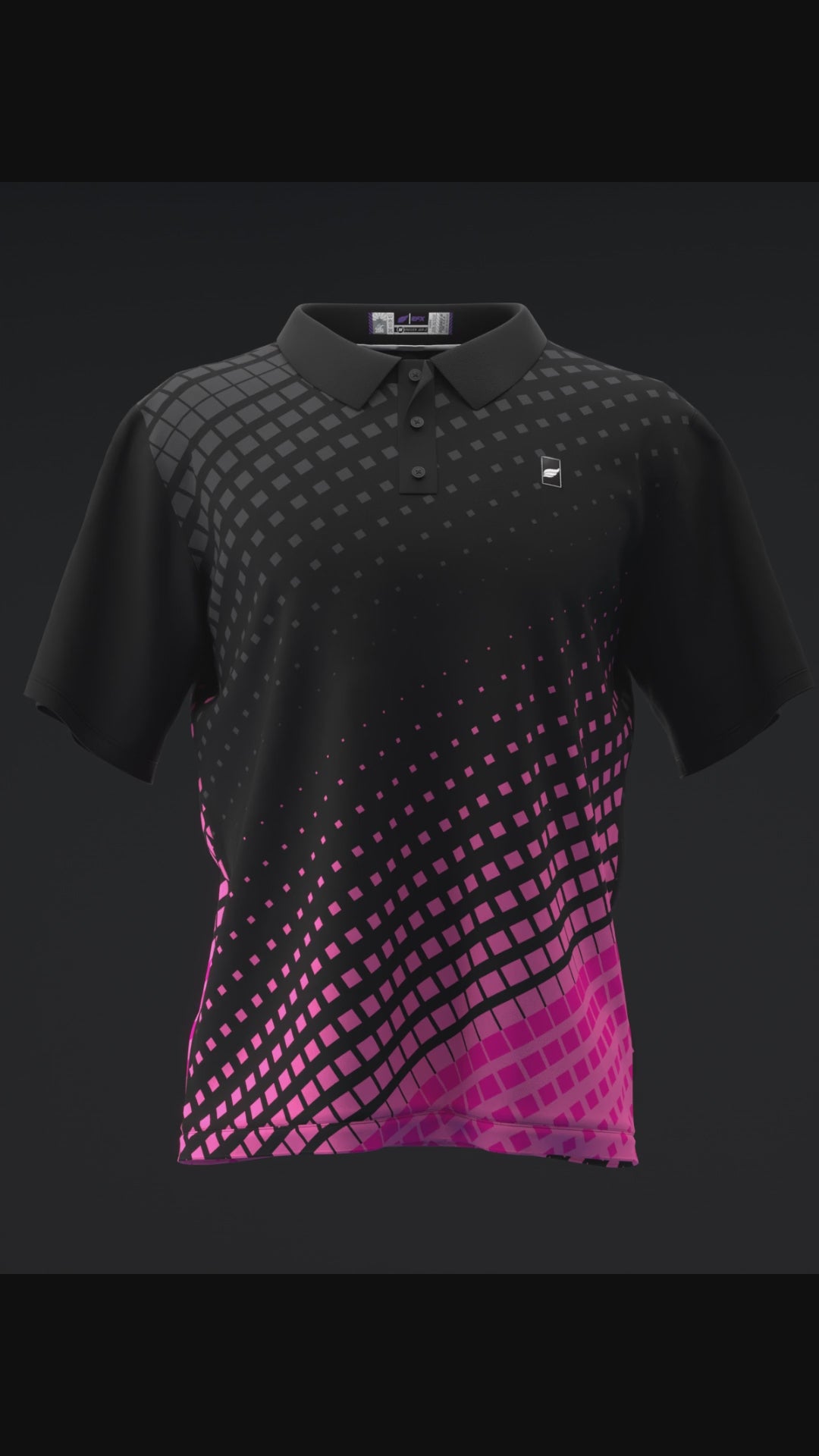 FAIRWAYS - HALFTONED - PINK- BOWLING POLO