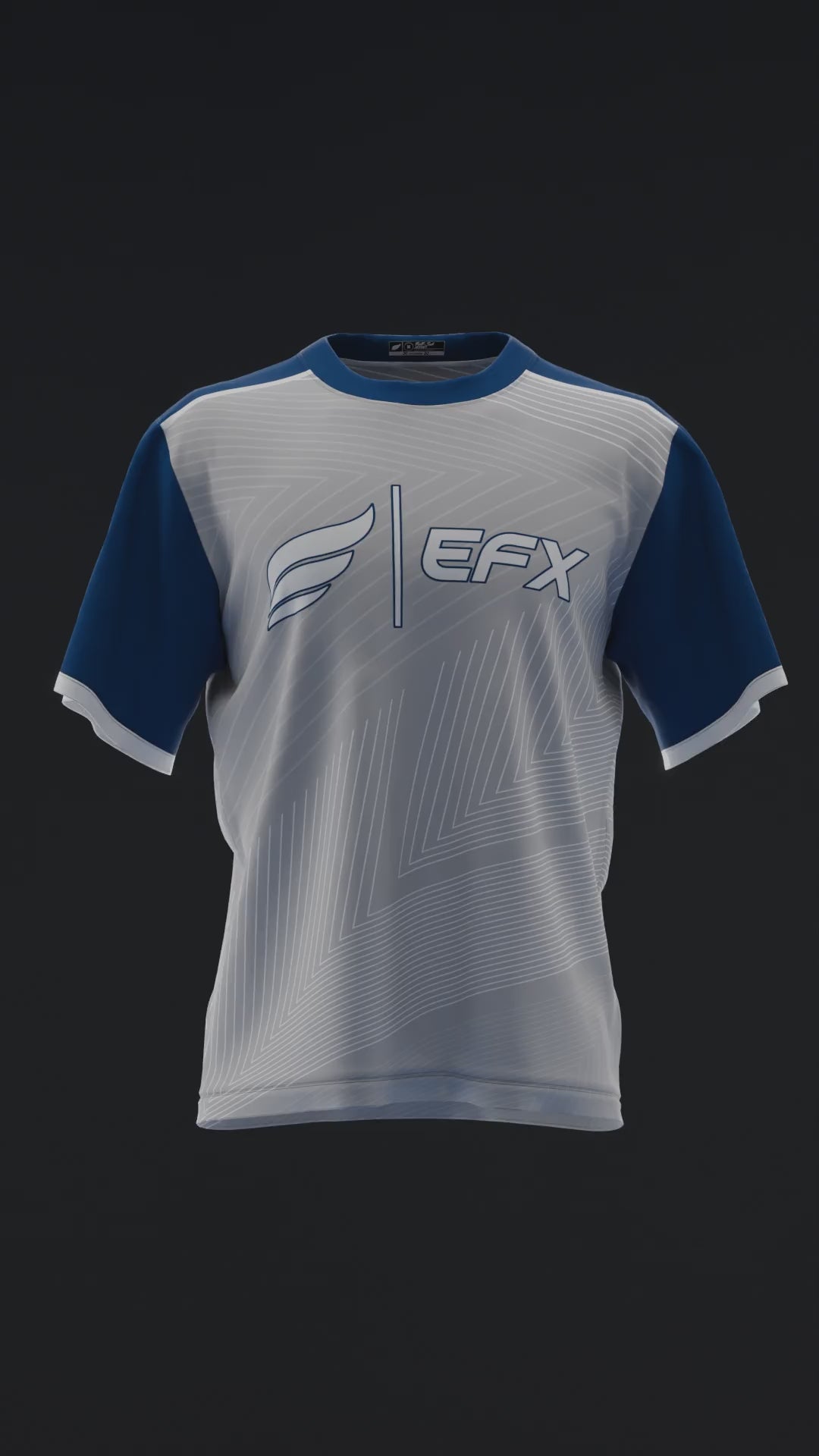 Clean Lines - Navy Silver - Bowling Jersey