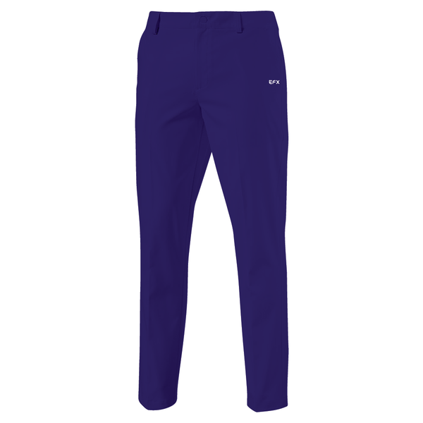 Dark purple bowling pants with EFX logo on back hip, rear view