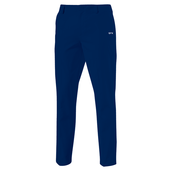 Navy bowling pants with EFX logo on back hip, rear view