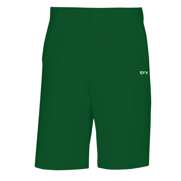 Dark green bowling shorts with EFX logo on right hip
