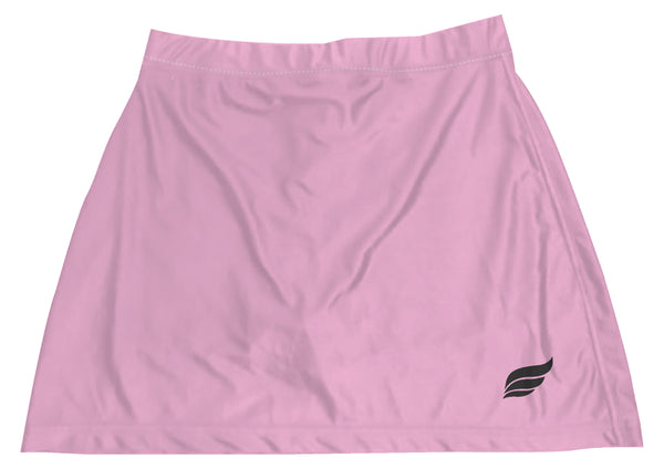 Light pink bowling skort with small black logo on right side